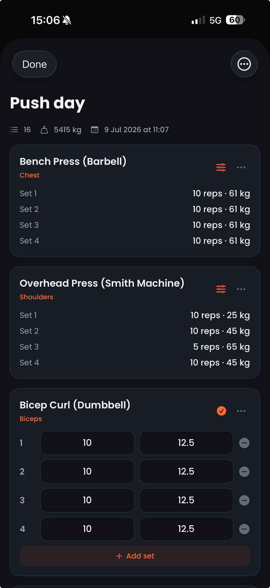 Every set, live